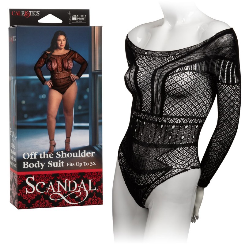 Scandal Off The Shoulder Body Suit - Plus Size